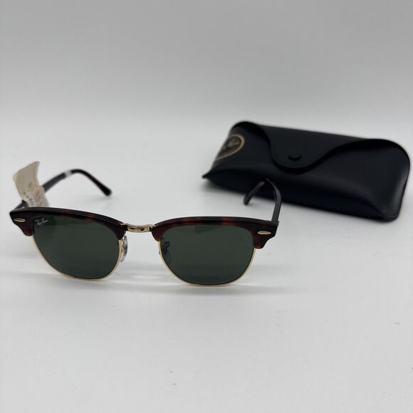 RAY-BAN RB 3016 W0366 HAVANA GOLD CLUBMASTER AUTHENTIC FRAMES SUNGLASSES 49-21 main image 4